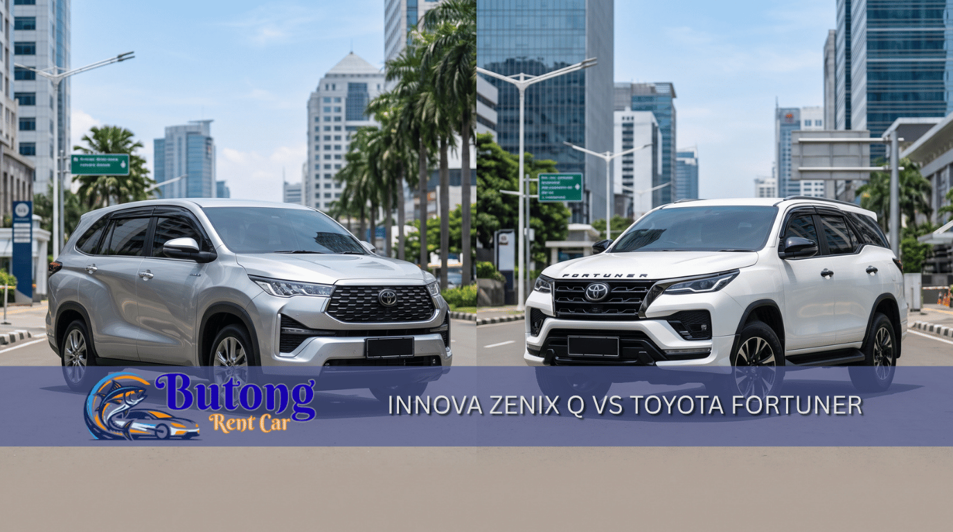Perbandingan Toyota Innova Zenix Q vs Toyota Fortuner untuk kebutuhan sewa mobil