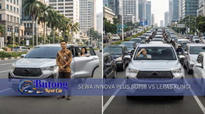 Perbandingan sewa Innova Jakarta dengan supir vs lepas kunci
