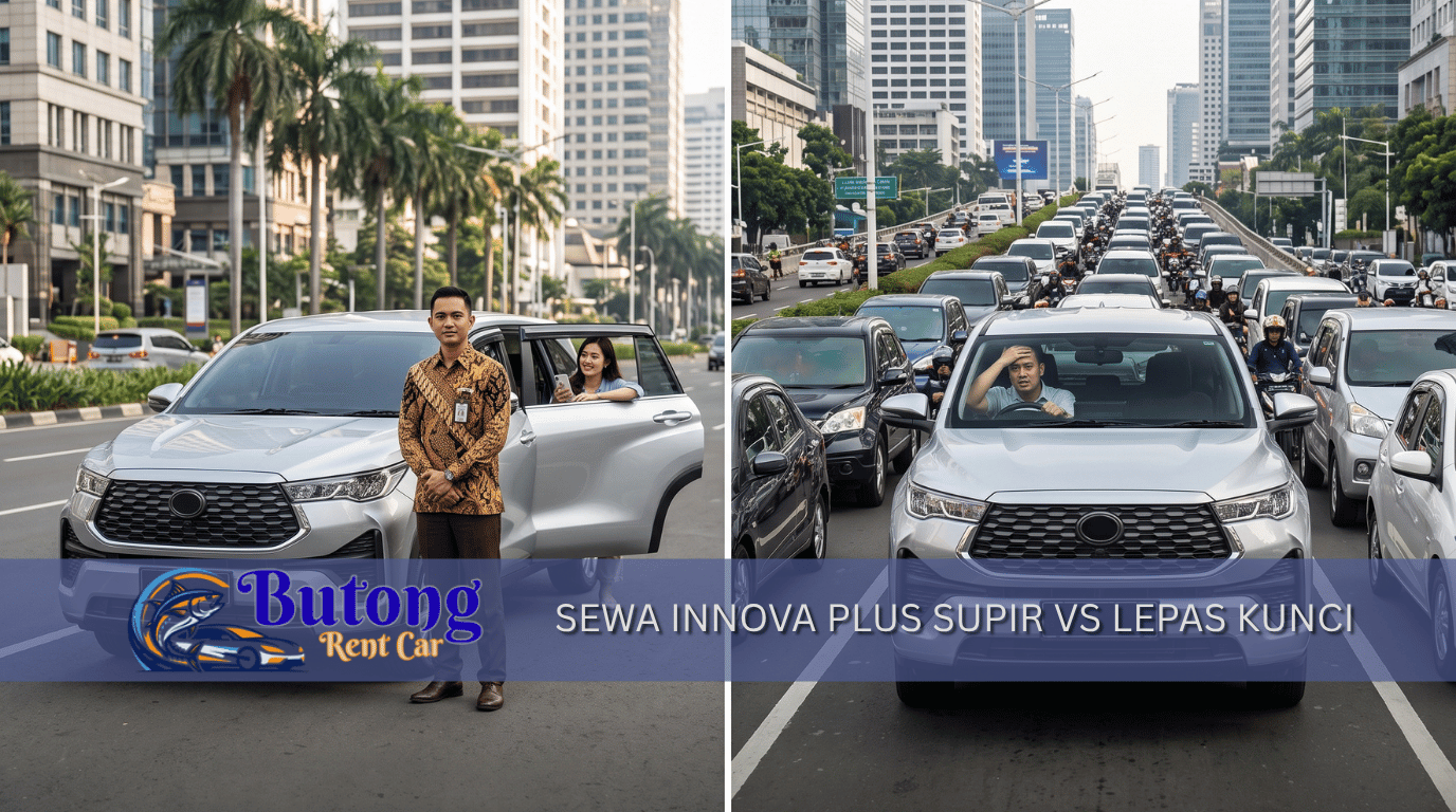 Perbandingan sewa Innova Jakarta dengan supir vs lepas kunci