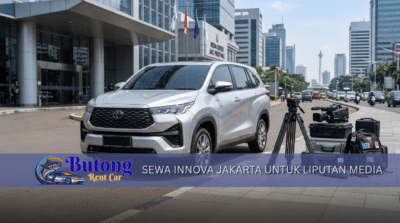 Mobil Toyota Innova untuk sewa Innova liputan media asing di Jakarta